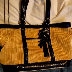 COLE HAAN ,Serena Jitney Satchel bag,ten in color black trim,Boho chic style